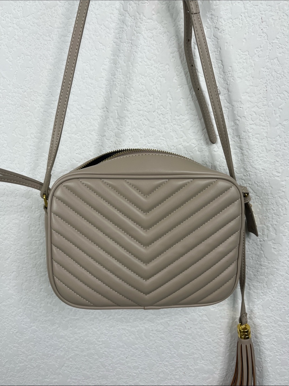 Designer SL Lou Camera Bag Quilted Crossbody Tassel Branded Gold Hardware Baf - Picture 6 of 6